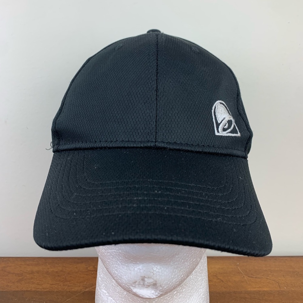 Taco Bell Employee Uniform Baseball Hat Cap Black Adjustable Snapback Bell Logo
